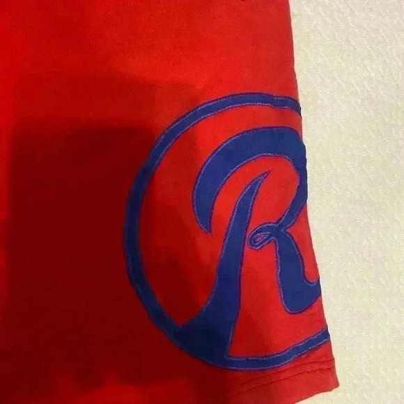 Mens Runtz Shirt/Short Set in Red with blue logo Both pieces are an XL - Picture 9 of 16